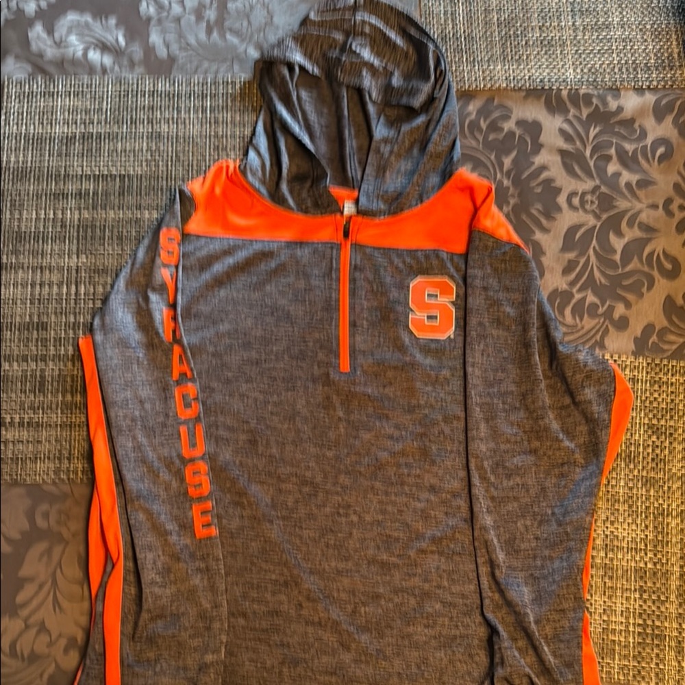 Gray and Orange Syracuse Hoodie